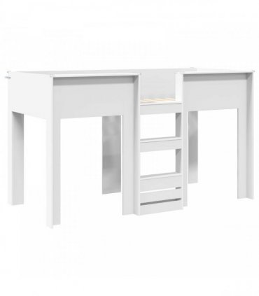 vidaXL Bunk Bed for Kids White 75 x 190 cm Engineered wood