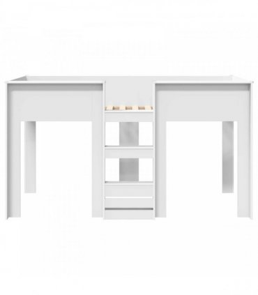 vidaXL Bunk Bed for Kids White 75 x 190 cm Engineered wood