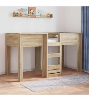 vidaXL Bunk Bed for Kids Sonoma Oak 75 x 190 cm Engineered wood