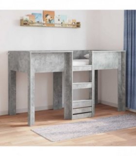 vidaXL Bunk Bed for Kids Concrete Grey 75 x 190 cm Engineered wood