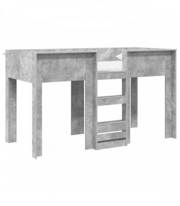 vidaXL Bunk Bed for Kids Concrete Grey 75 x 190 cm Engineered wood
