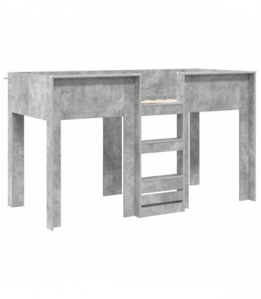 vidaXL Bunk Bed for Kids Concrete Grey 75 x 190 cm Engineered wood