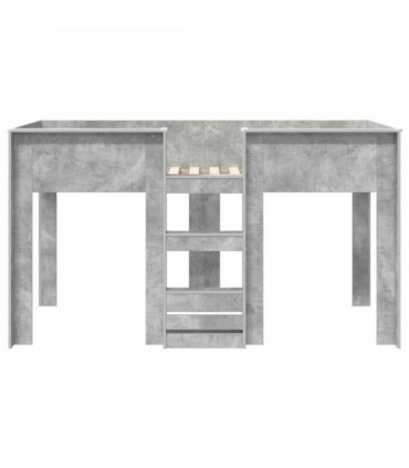 vidaXL Bunk Bed for Kids Concrete Grey 75 x 190 cm Engineered wood
