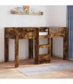 vidaXL Bunk Bed for Kids Smoked Oak 75 x 190 cm Engineered wood