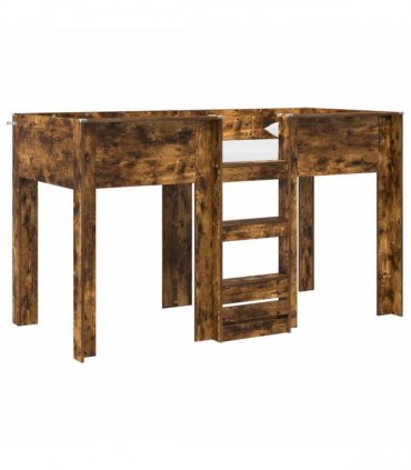 vidaXL Bunk Bed for Kids Smoked Oak 75 x 190 cm Engineered wood