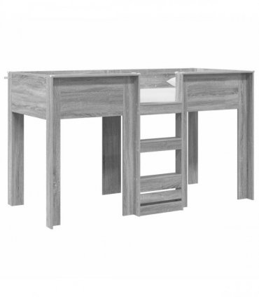 vidaXL Bunk Bed for Kids Grey Sonoma 75 x 190 cm Engineered wood