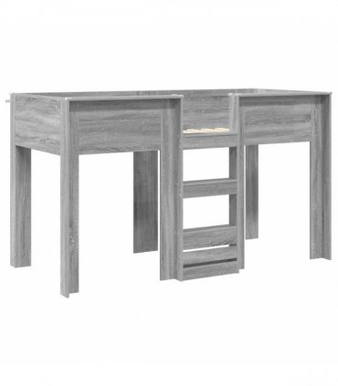 vidaXL Bunk Bed for Kids Grey Sonoma 75 x 190 cm Engineered wood