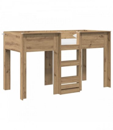 vidaXL Bunk Bed for Kids Artisan Oak 75 x 190 cm Engineered wood