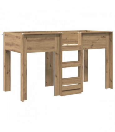 vidaXL Bunk Bed for Kids Artisan Oak 75 x 190 cm Engineered wood