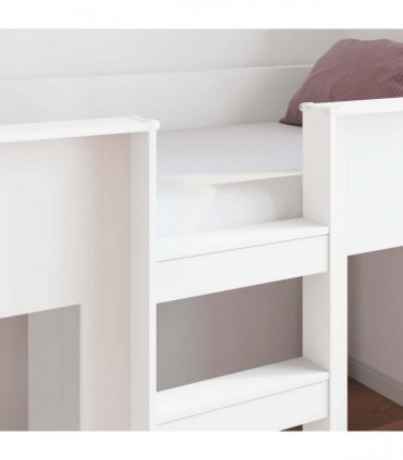 vidaXL Bunk Bed for Kids White 90 x 190 cm Engineered wood