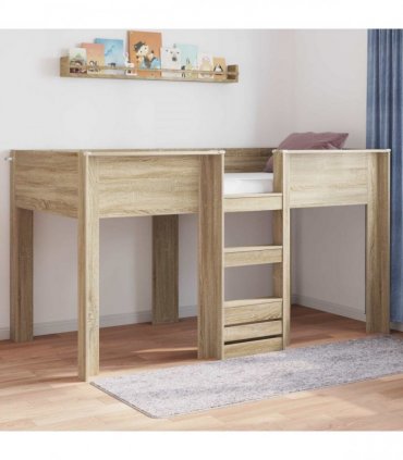 vidaXL Bunk Bed for Kids Sonoma Oak 90 x 190 cm Engineered wood