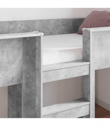 vidaXL Bunk Bed for Kids Concrete Grey 90 x 190 cm Engineered wood