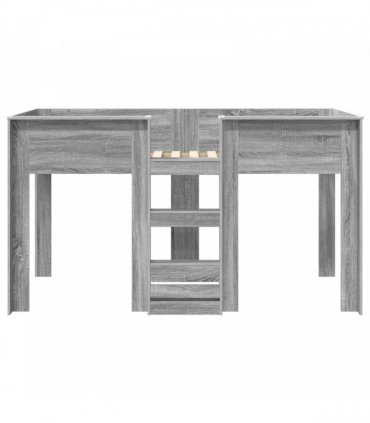 vidaXL Bunk Bed for Kids Grey Sonoma 90 x 190 cm Engineered wood