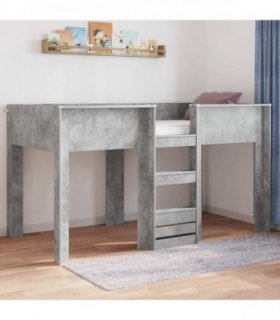 vidaXL Bunk Bed for Kids Concrete Grey 80 x 200 cm Engineered wood