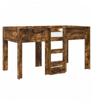 vidaXL Bunk Bed for Kids Smoked Oak 80 x 200 cm Engineered wood