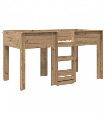 vidaXL Bunk Bed for Kids Artisan Oak 80 x 200 cm Engineered wood