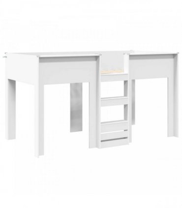 vidaXL Bunk Bed for Kids White 90 x 200 cm Engineered wood