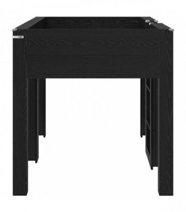 vidaXL Bunk Bed for Kids Black Oak 90 x 200 cm Engineered wood