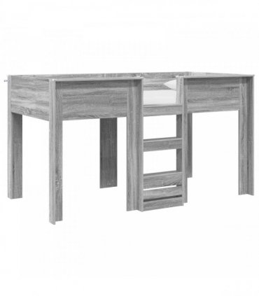 vidaXL Bunk Bed for Kids Grey Sonoma 90 x 200 cm Engineered wood