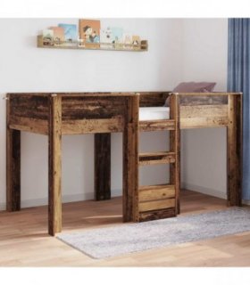 vidaXL Bunk Bed for Kids Old Wood 90 x 200 cm Engineered wood