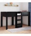 vidaXL Bunk Bed for Kids Black Oak 100 x 200 cm Engineered wood