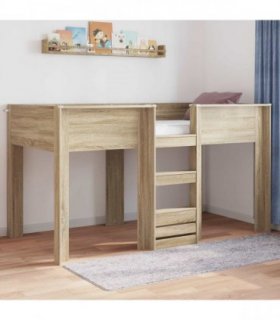 vidaXL Bunk Bed for Kids Sonoma Oak 100 x 200 cm Engineered wood
