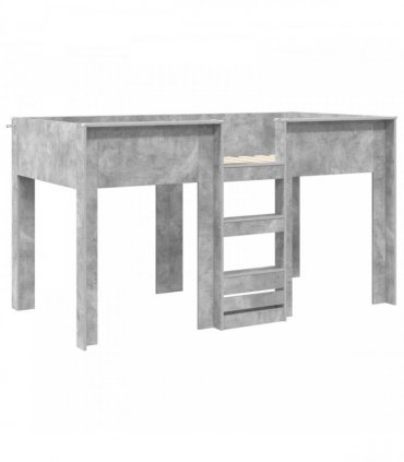 vidaXL Bunk Bed for Kids Concrete Grey 100 x 200 cm Engineered wood