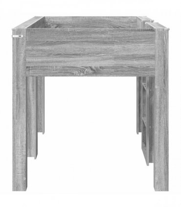 vidaXL Bunk Bed for Kids Grey Sonoma 100 x 200 cm Engineered wood