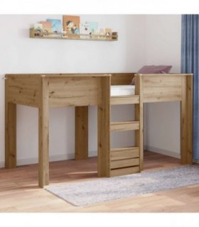 vidaXL Bunk Bed for Kids Artisan Oak 100 x 200 cm Engineered wood