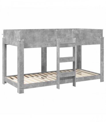 vidaXL Bunk Bed for Kids Concrete Grey 100 x 200 cm Engineered Wood
