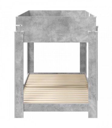 vidaXL Bunk Bed for Kids Concrete Grey 100 x 200 cm Engineered Wood