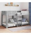 vidaXL Bunk Bed for Kids Concrete Grey 90 x 200 cm Engineered Wood