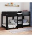vidaXL Bunk Bed for Kids Black Oak 80 x 200 cm Engineered Wood