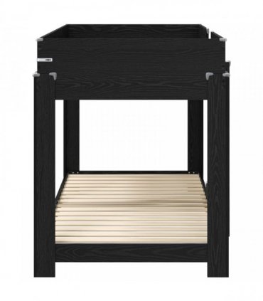 vidaXL Bunk Bed for Kids Black Oak 80 x 200 cm Engineered Wood