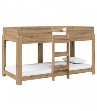 vidaXL Bunk Bed for Kids Artisan Oak 80 x 200 cm Engineered Wood