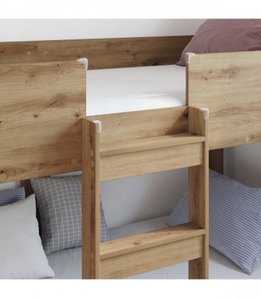 vidaXL Bunk Bed for Kids Artisan Oak 80 x 200 cm Engineered Wood