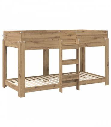vidaXL Bunk Bed for Kids Artisan Oak 80 x 200 cm Engineered Wood