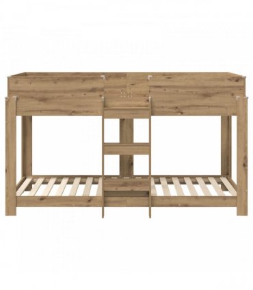 vidaXL Bunk Bed for Kids Artisan Oak 80 x 200 cm Engineered Wood