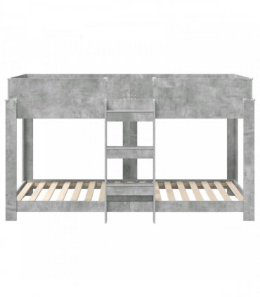 vidaXL Bunk Bed for Kids Concrete Grey 90 x 190 cm Engineered Wood