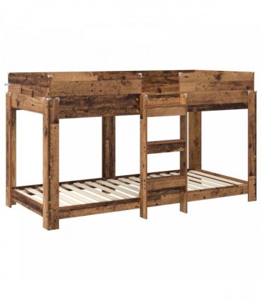 vidaXL Bunk Bed for Kids Old Wood 90 x 190 cm Engineered Wood