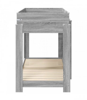 vidaXL Bunk Bed for Kids Grey Sonoma 75 x 190 cm Engineered Wood