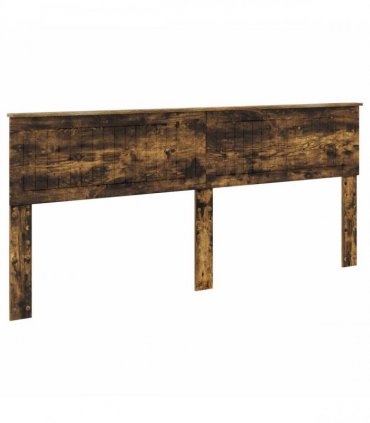 vidaXL Bed Frame Smoked Oak 200 x 200 cm Solid Pine Wood