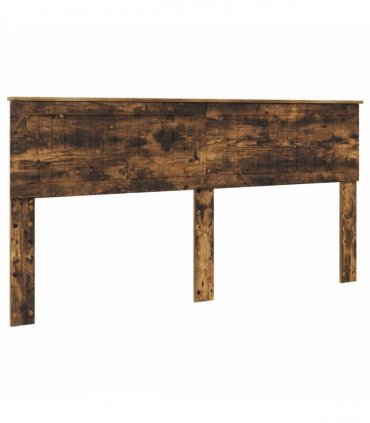 vidaXL Bed Frame Smoked Oak 180 x 200 cm Solid Pine Wood