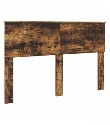 vidaXL Bed Frame Smoked Oak 140 x 200 cm Solid Pine Wood