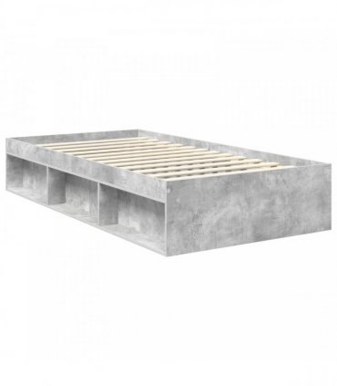 vidaXL Bed Frame Concerte Grey 100 x 200 cm Solid Pine Wood
