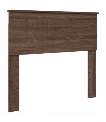 vidaXL Bed Frame with Headboard Brown Oak 100 x 200 cm Solid Pine Wood