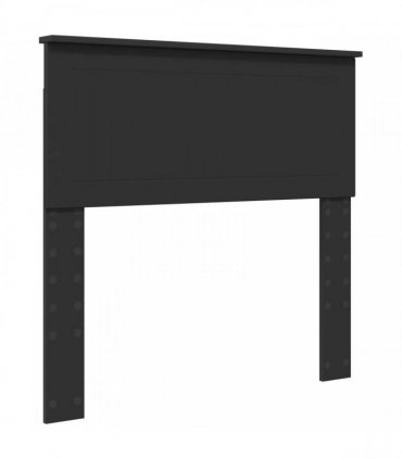 vidaXL Bed Frame with Headboard Black 90 x 200 cm Solid Pine Wood