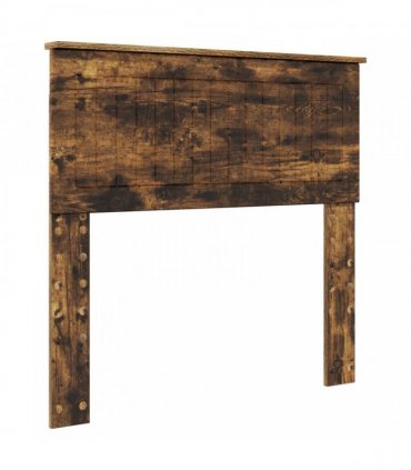 vidaXL Bed Frame Smoked Oak 90 x 200 cm Solid Pine Wood