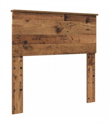 vidaXL Bed Frame with Headboard Old Wood 90 x 200 cm Solid Pine Wood