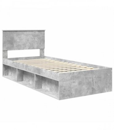 vidaXL Bed Frame Concerte Grey 90 x 190 cm Solid Pine Wood